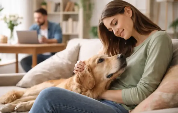 Hund als Familienmitglied: enge Bindung zwischen Mensch und Hund im Alltag