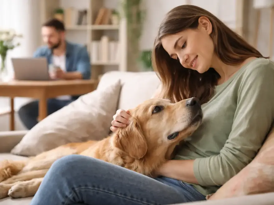 Hund als Familienmitglied: enge Bindung zwischen Mensch und Hund im Alltag